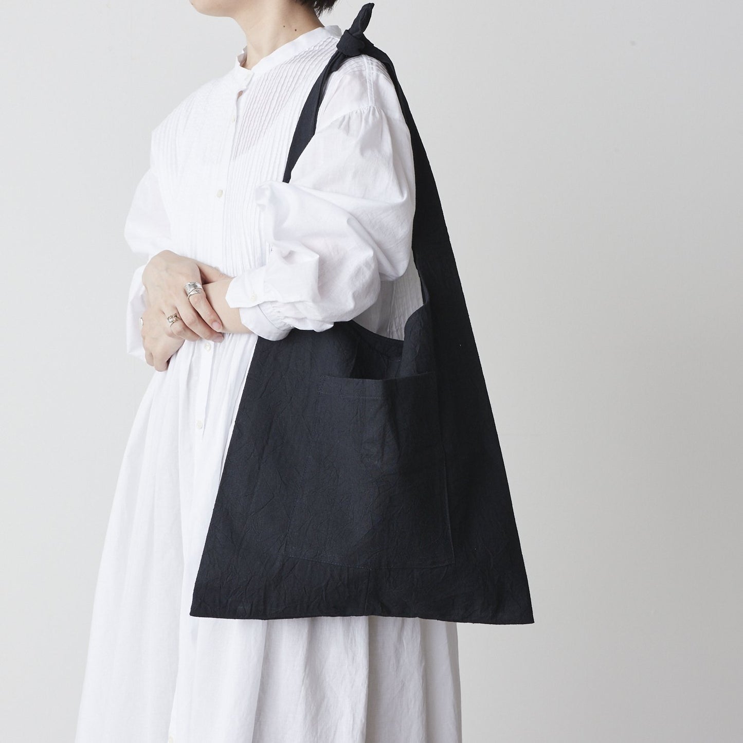 【キット】しわしわ素材がかわいい、肩結びマルチバッグ キット