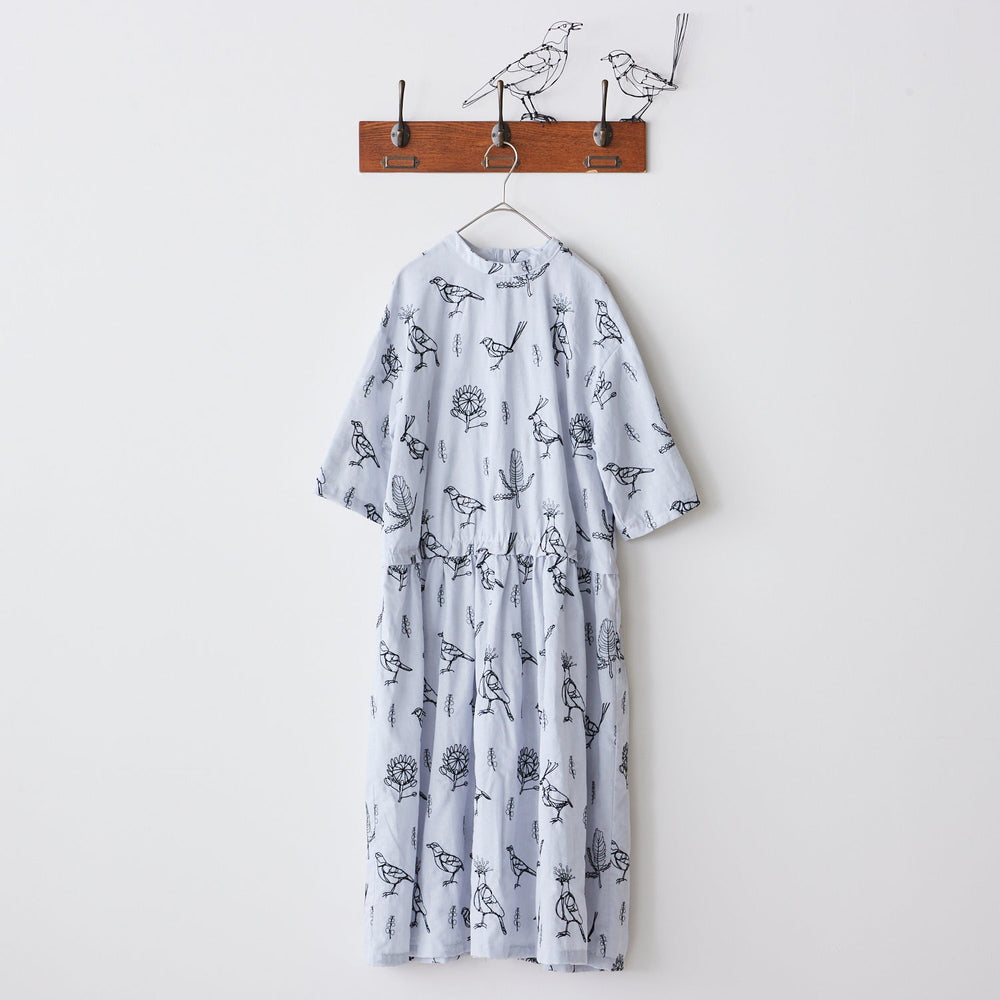 (無料サンプル)＋HAyU fabric ～Bird～ 綿麻シーチング 刺繍