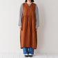 【cocca for】 日に日になじむ、リネンエプロンワンピース