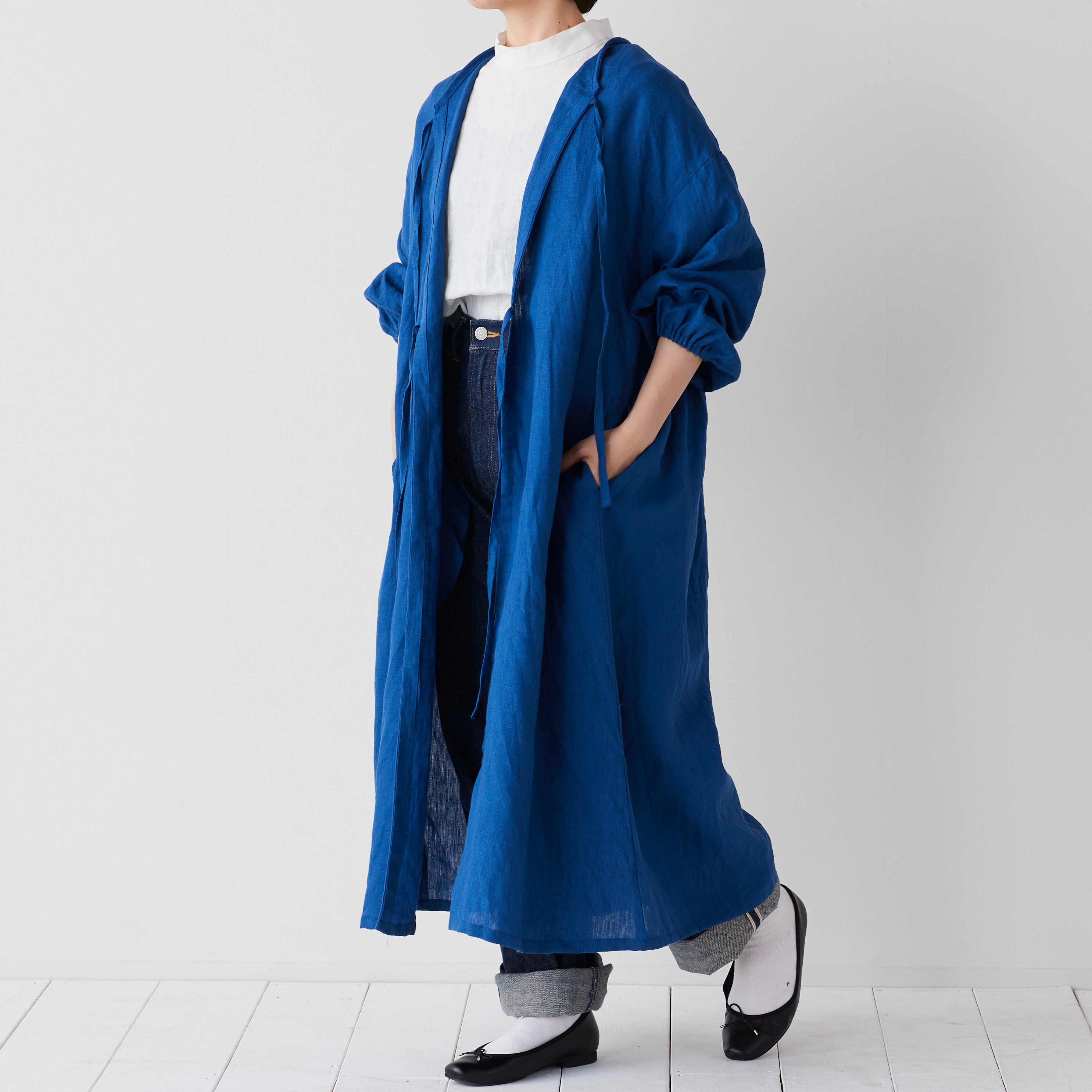 国産リネン生地　チュニック割烹着　キナリ　服作り40年の田舎町仕立屋 レンタル】 訪問着 20点セット 正絹 絵羽 グレー 汕頭刺繍 丹後