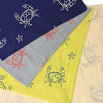 ＋HAyU fabric ～CRAB～　綿100%ダブルガーゼ刺繍 EGX-7702-5A