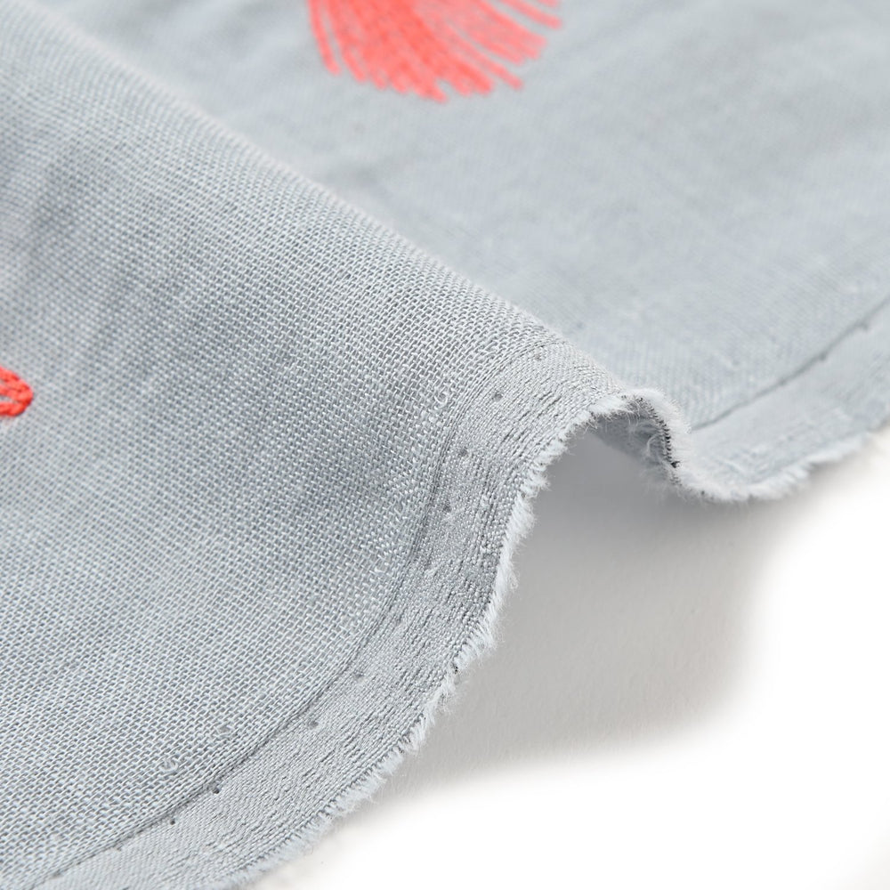 ＋HAyU fabric ～CRAB～　綿100%ダブルガーゼ刺繍
