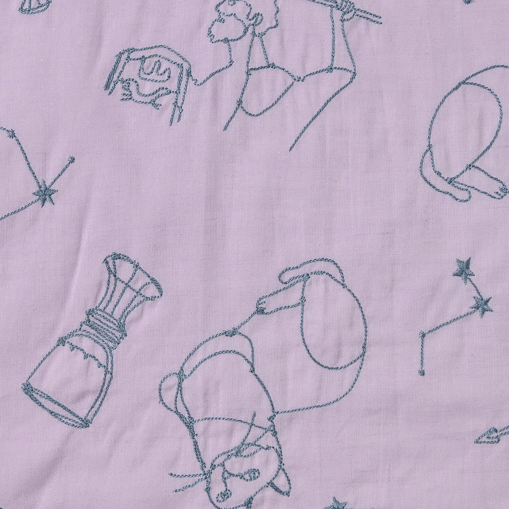 ＋HAyU fabric ～Signs of the Zodiac～ 綿麻シーチング 刺繍