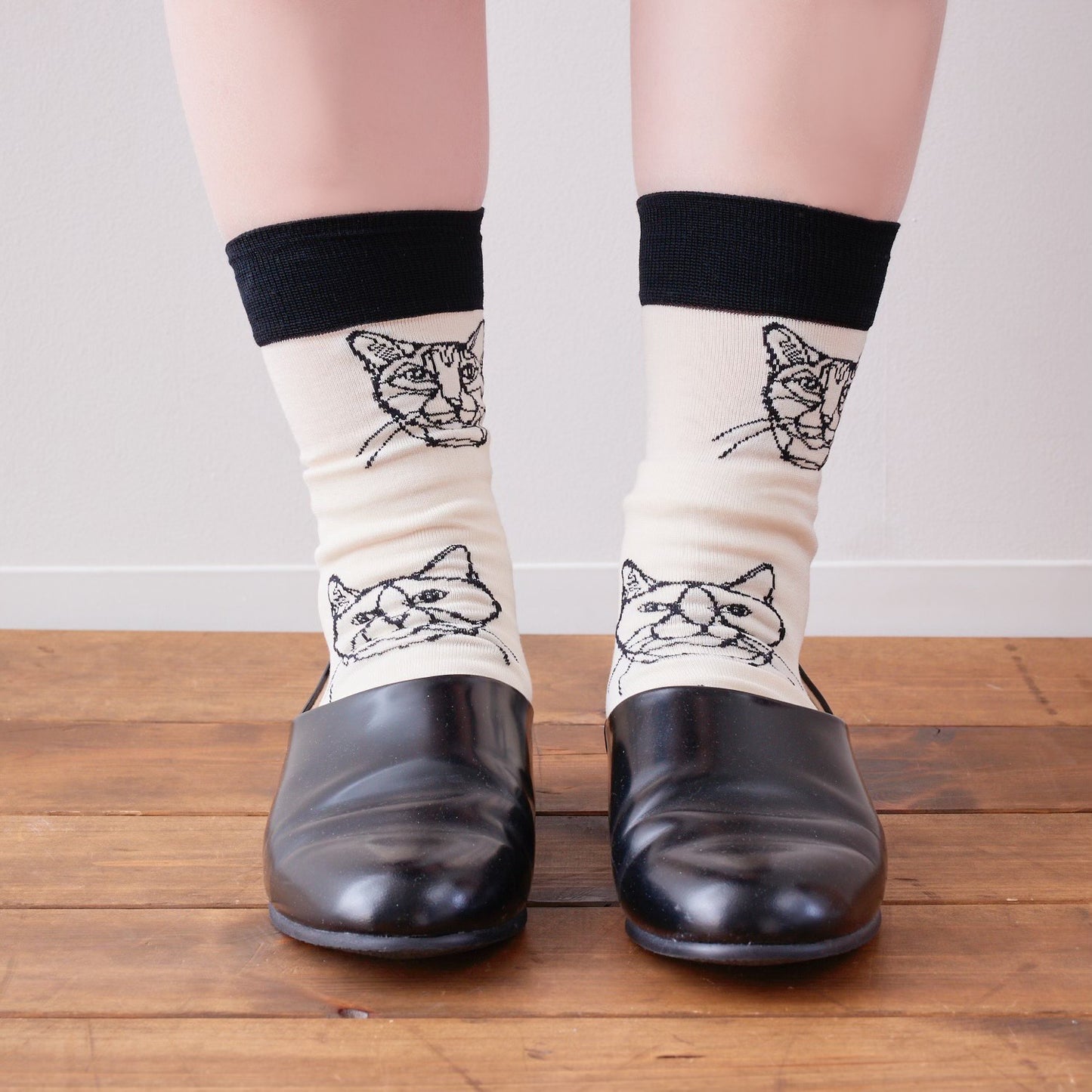 【＋HAyU fabric】 Cats - ソックス -