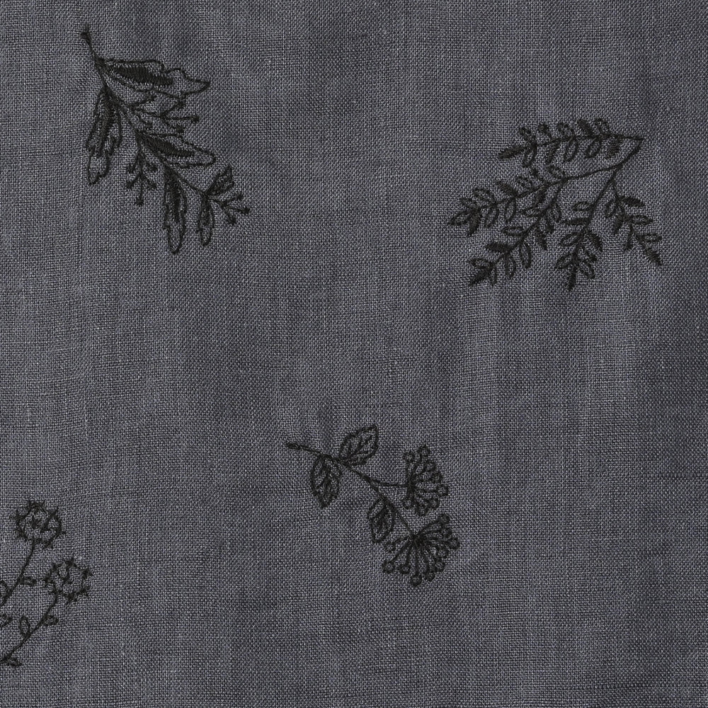 (無料サンプル)【NUNO TO MONO】ベーシックリネン100% ボタニカル刺繍