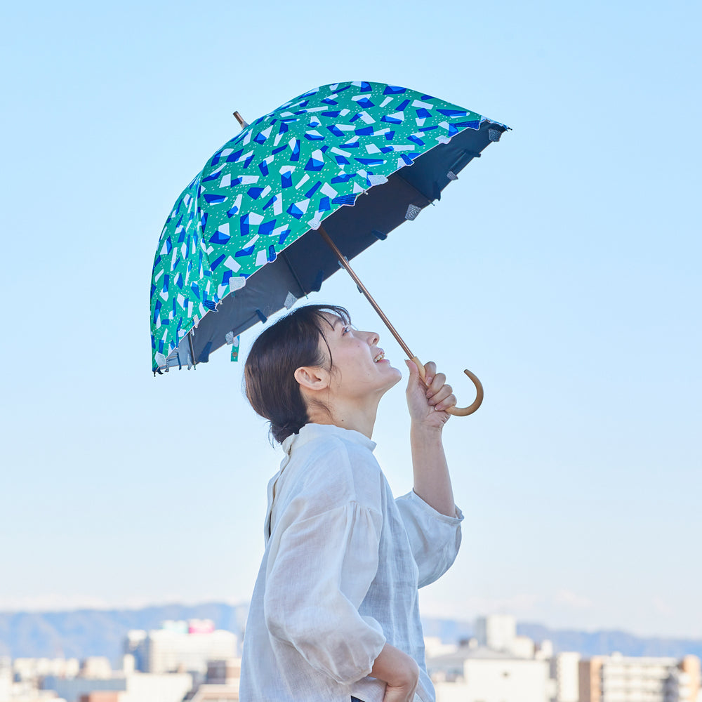 【晴雨兼用】coccaの日傘雨傘 Kumo ‐雲- 刺繍(ショート) TPS-1145-1A