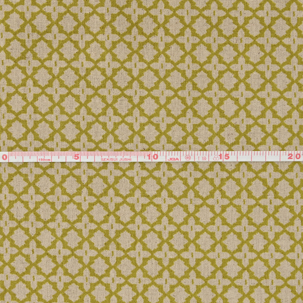 【SALE】stich cloth タイル柄 ～綿麻キャンバス～