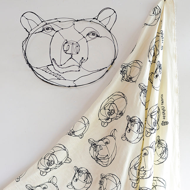 cocca｜生地サンプル｜＋HAyU fabric ～BEAR～ 綿100％ ダブル
