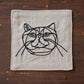 ＋HAyU fabric -kitchen fabrics- コットンリネン刺繍コースター