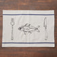 ＋HAyU fabric -kitchen fabrics- コットンリネン刺繍ランチョンマット