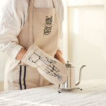 +HAyU fabric -kitchen fabrics- コットンリネン刺繍ミトン