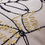 【+HAyU fabric】 HAyU Bear - クッション - コットンリネン 刺繍 TCJG-1057-1A