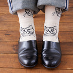 【+HAyU fabric】 Cats - ソックス -