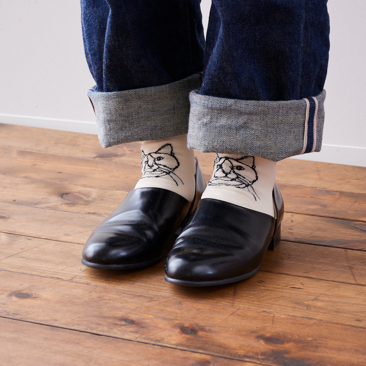 【＋HAyU fabric】 Cats - ソックス -