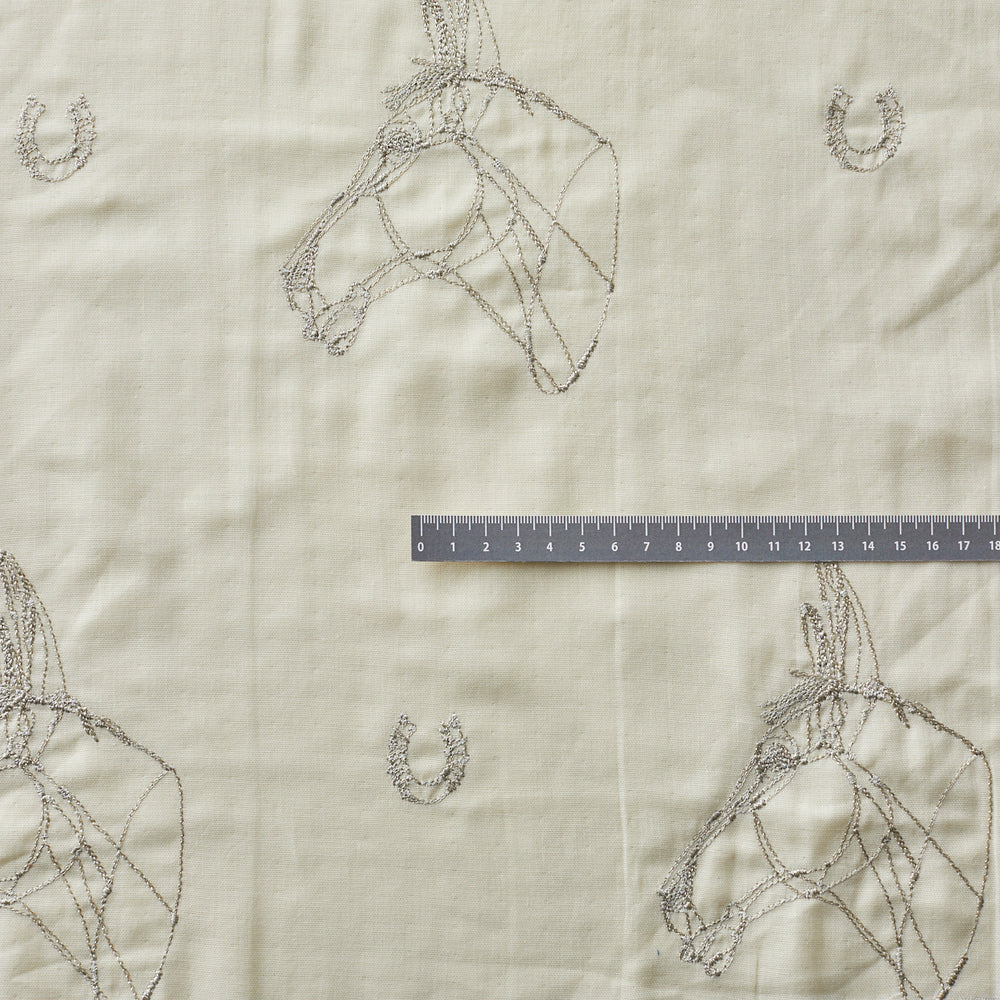＋HAyU fabric ～HORSE～　綿100% ダブルガーゼ刺繍