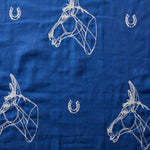 ＋HAyU fabric ～HORSE～　綿100% ダブルガーゼ刺繍