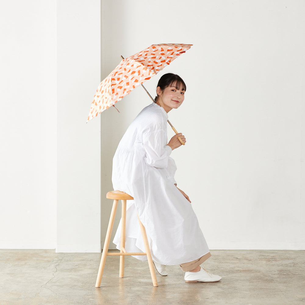 【晴雨兼用】coccaの日傘雨傘 Kumo ‐雲- 刺繍(折りたたみ) TPS-1146-1B