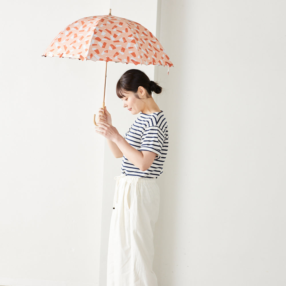 【晴雨兼用】coccaの日傘雨傘 Kumo ‐雲- 刺繍(ショート) TPS-1145-1A